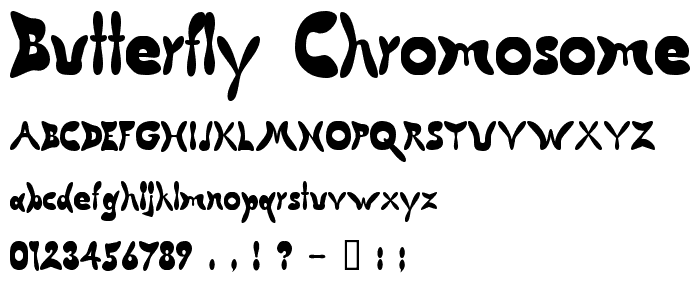 Butterfly Chromosome font