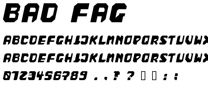 bad fag font