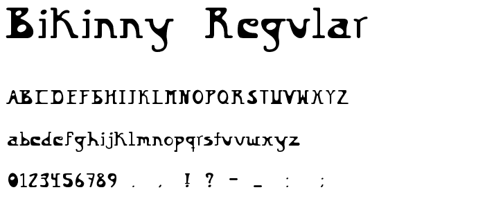 bikinny Regular font