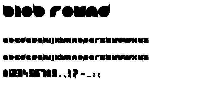 blob round font