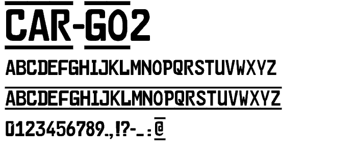 CAR-GO 2 font