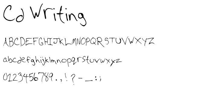 CD Writing font