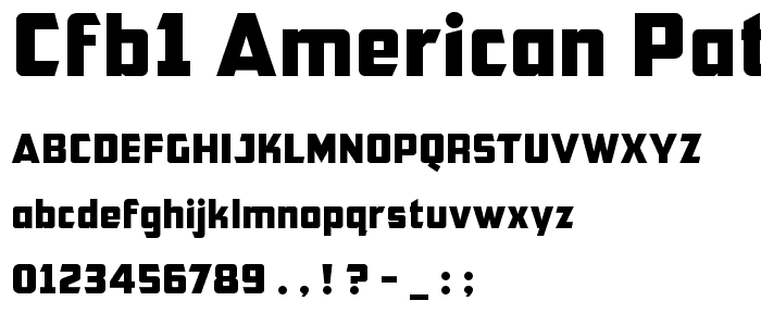 CFB1 American Patriot Normal font