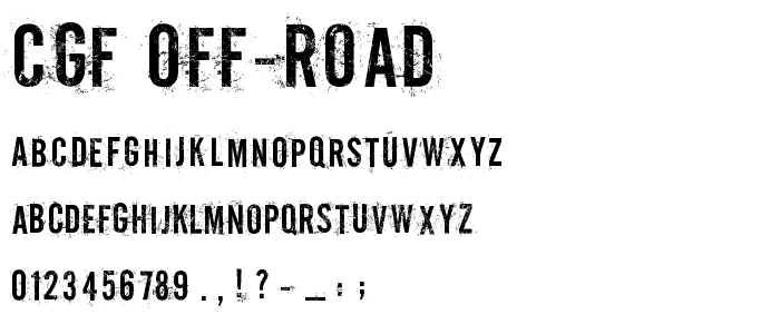 CGF Off-Road font