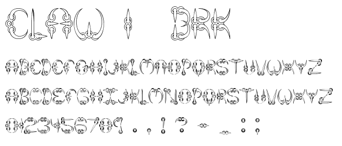 CLAW 1 -BRK- font