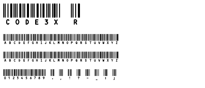 CODE3X R font