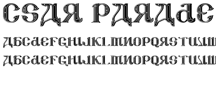 CSAR PARADE DRESS (Display Caps) font