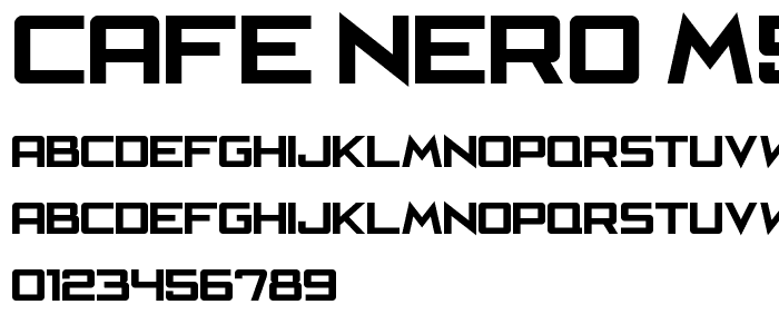 Cafe Nero M54 font