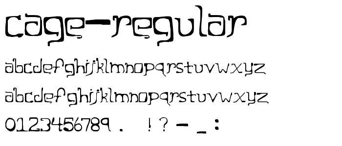 Cage Regular font