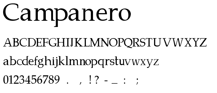 Campanero  font