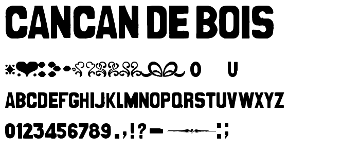 CanCan de Bois font