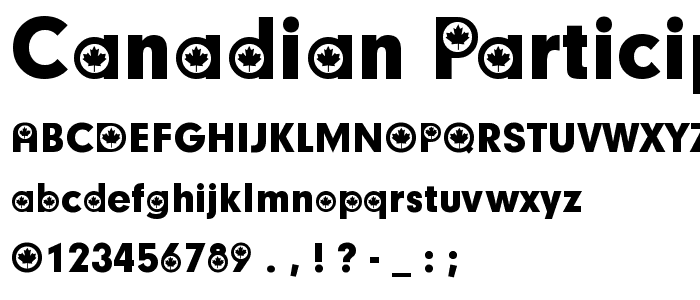 Canadian Participants font