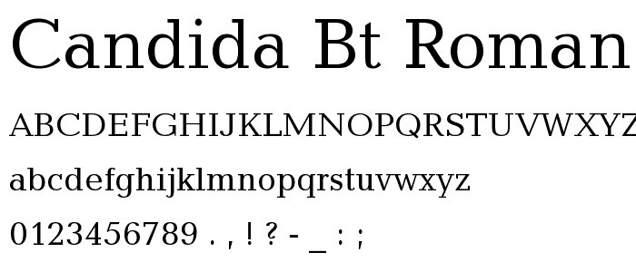 Candida BT Roman font