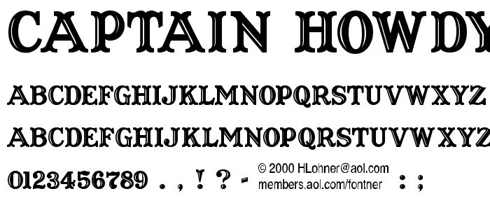 Captain Howdy font