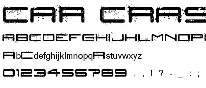 Car Crash font