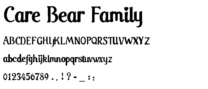 Care Bear Family font