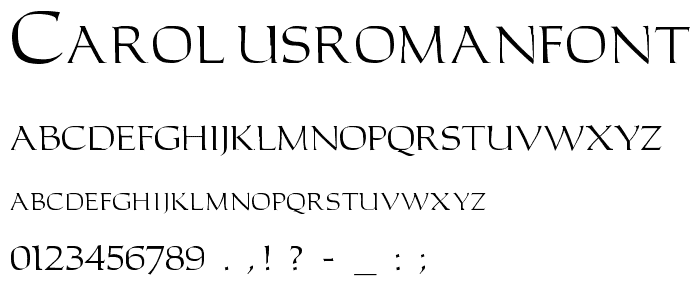 CarolusRomanFont police