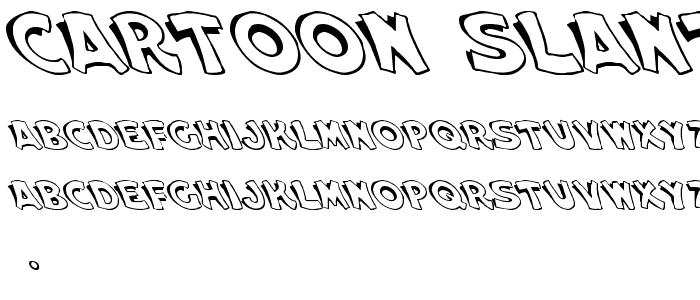 Cartoon Slant 1 font