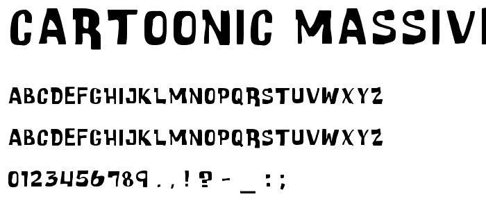 Cartoonic Massive font