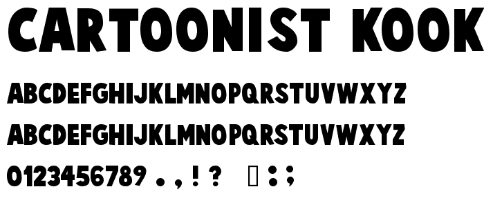 Cartoonist Kooky font