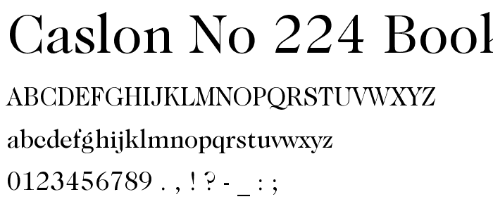 Caslon No.224 Book BT font