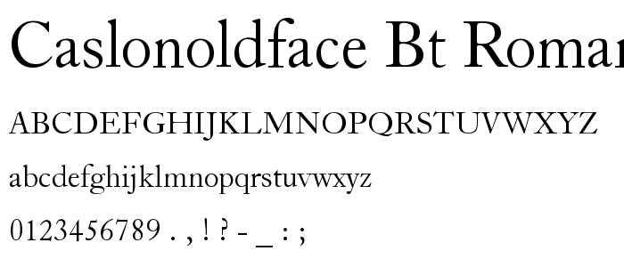 CaslonOldFace BT Roman font