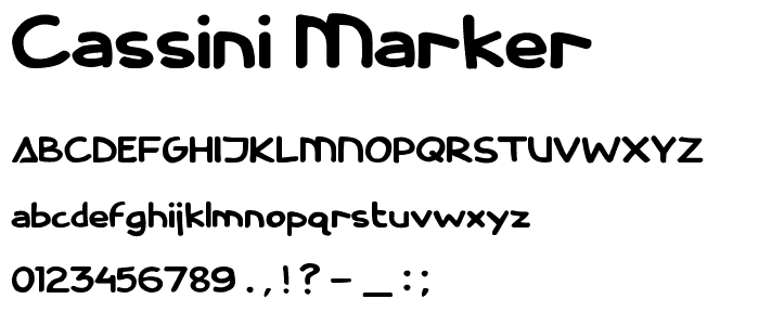 Cassini Marker font