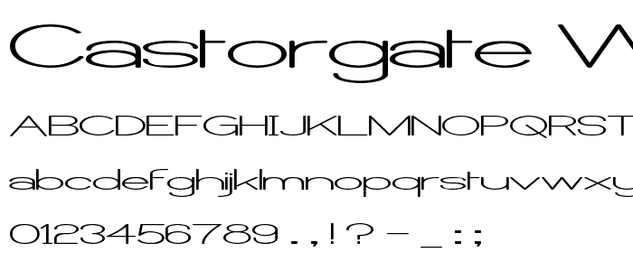 Castorgate Wide font