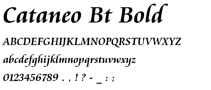 Cataneo BT Bold font