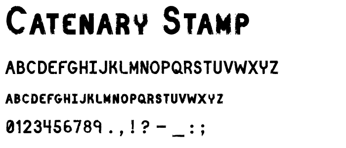 Catenary Stamp font