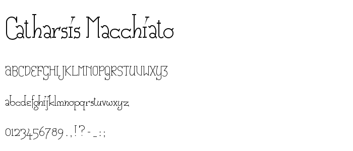 Catharsis Macchiato font