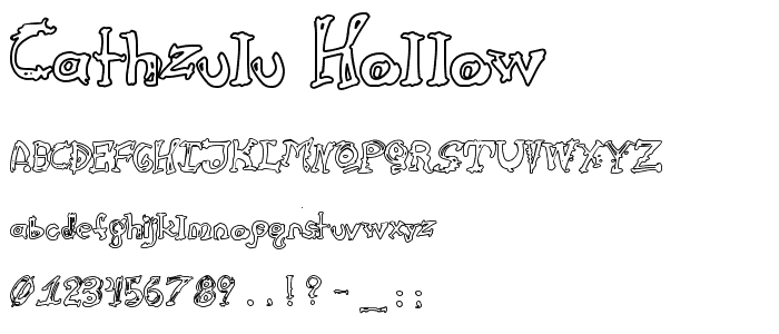 Cathzulu Hollow font