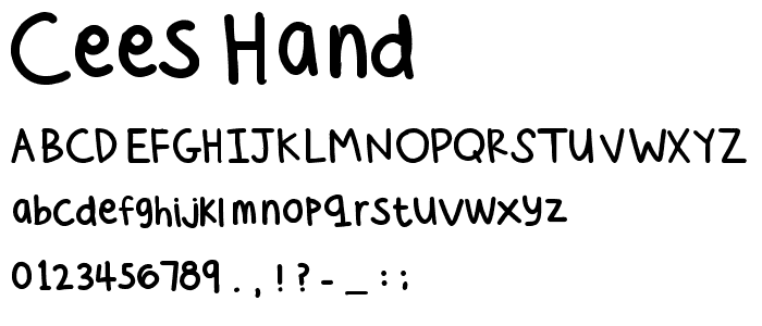 Cees Hand font