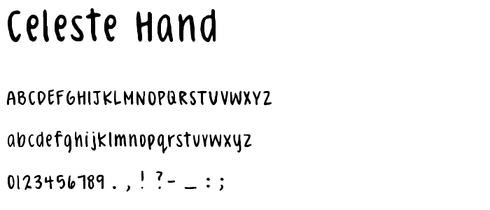 Celeste Hand font