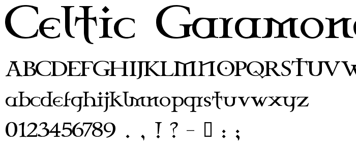 Celtic Garamond the 2nd Font : Gothic Celtic : pickafont.com