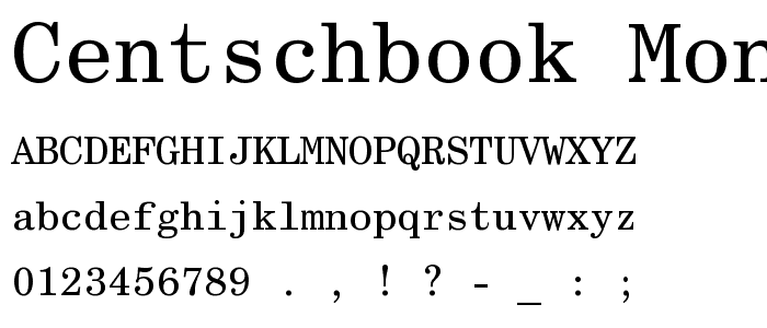 CentSchbook Mono BT font