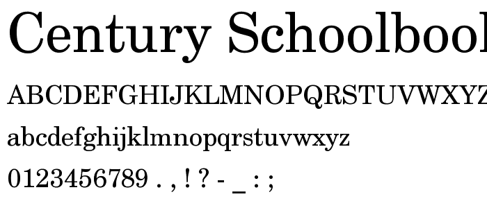 Century Schoolbook BT font