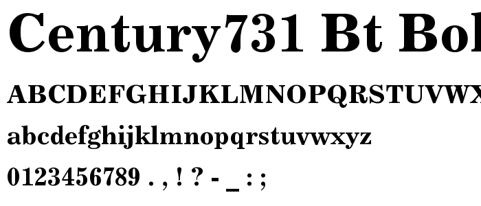 Century731 BT Bold font