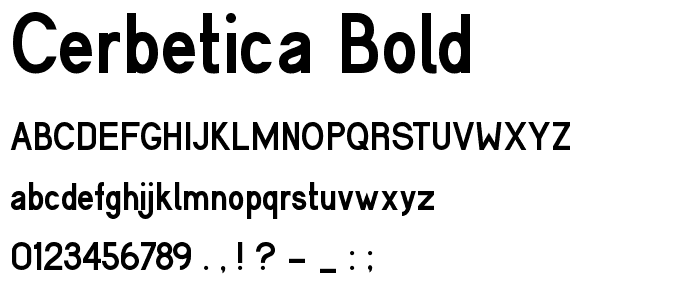 Cerbetica Bold police