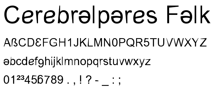 CerebralPares Falk font