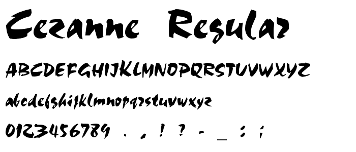 Cezanne Regular font