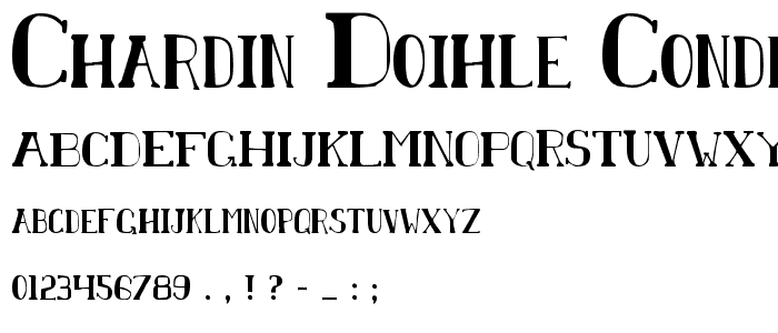 Chardin Doihle Condensed font