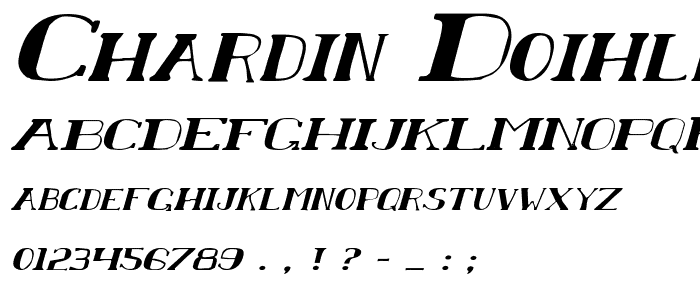 Chardin Doihle Expanded Italic police