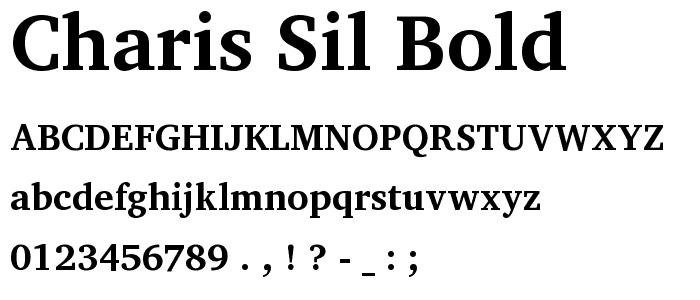 Charis SIL Bold font