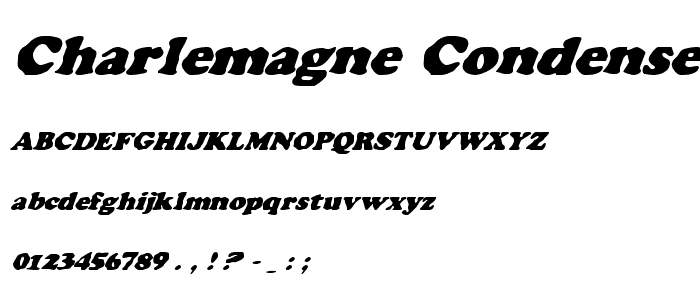 Charlemagne Condensed Italic police