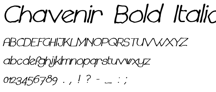 Chavenir Bold Italic police