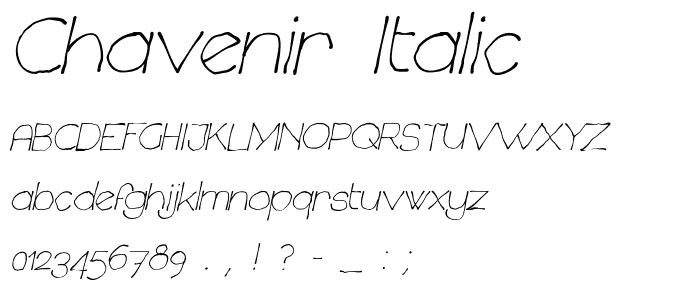 Chavenir Italic police