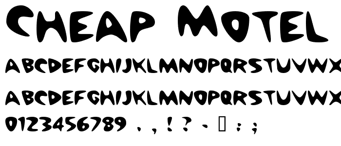 Cheap Motel font