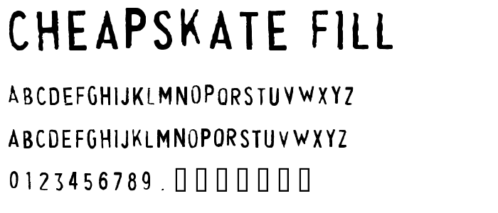 Cheapskate Fill font