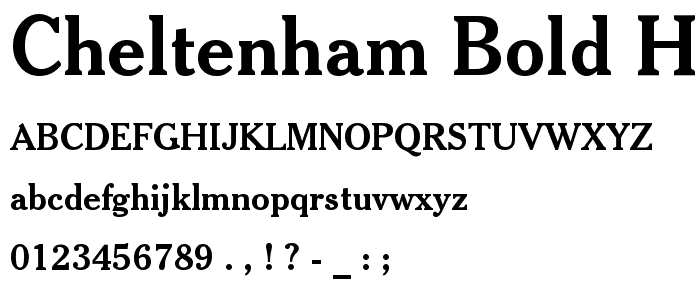 Cheltenham Bold Headline BT font